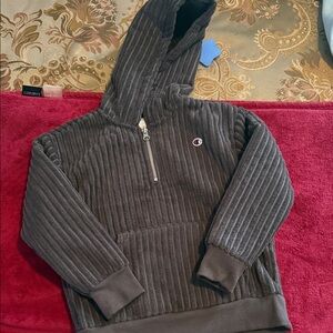 Champion Kids Charcoal Ribbed Hoodie